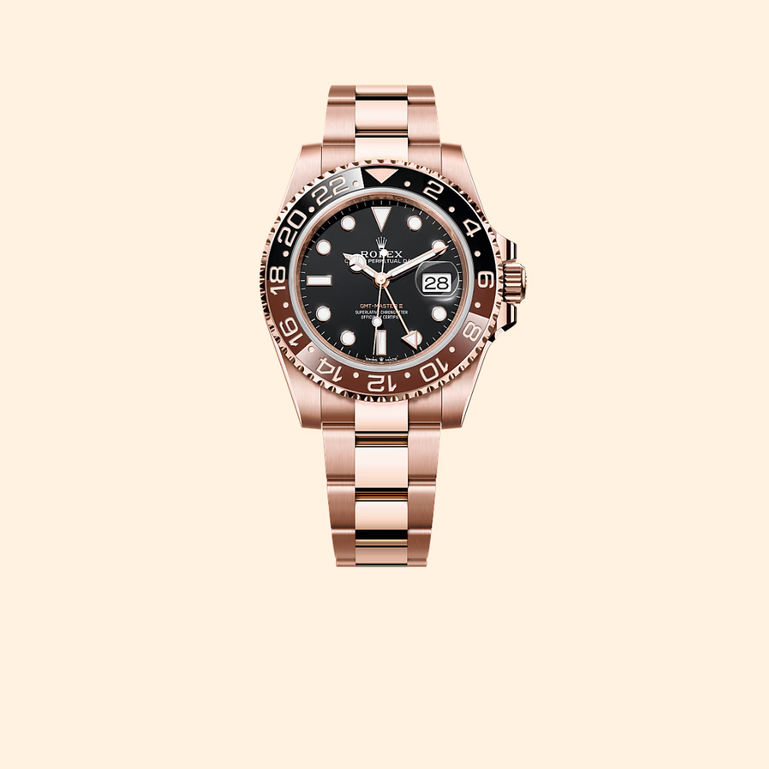 Rolex GMT-Master II Ref. 126715CHNR 40 mm Everose Gold with Black Dial on Oyster Bracelet