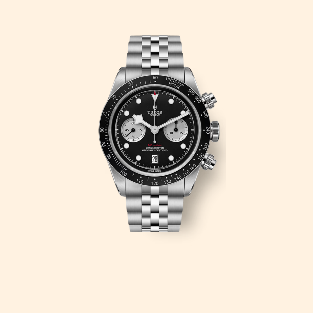 Tudor Black Bay Chrono M79360N-0013 41mm Steel Case Steel Bracelet Black Dial