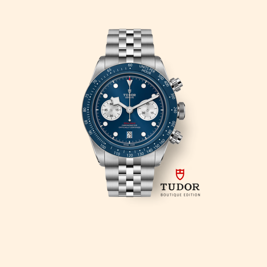 Tudor Black Bay Chrono Ref. M79360B-0002 41mm Steel Case Blue Dial Steel Bracelet