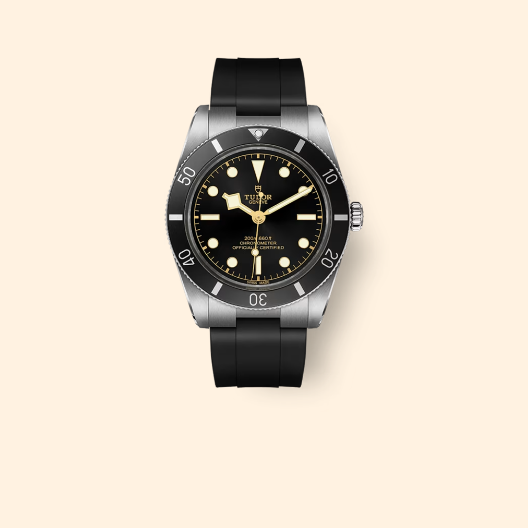 Tudor Black Bay 54 M79000N-0002 37mm Steel Black Rubber Strap