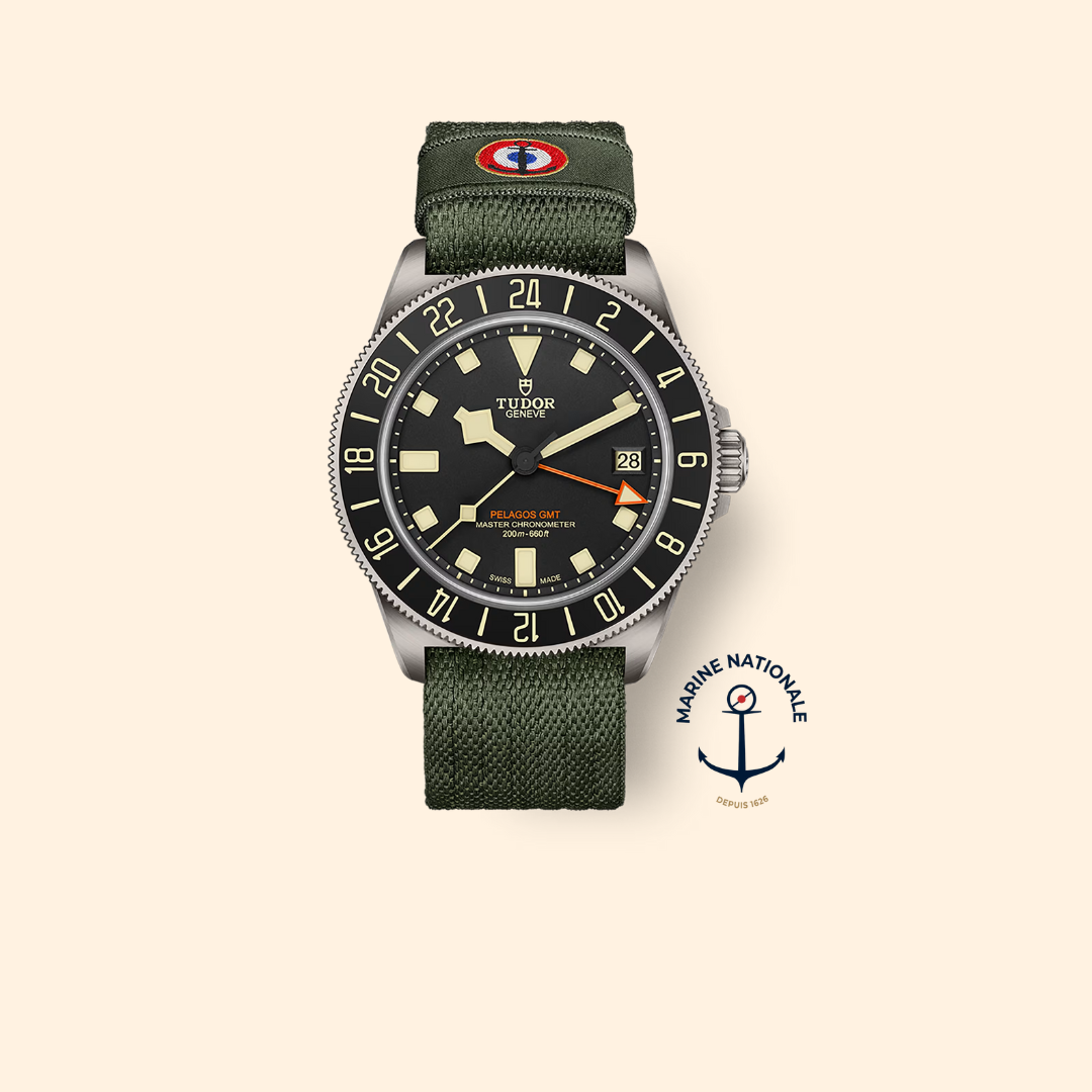 Tudor Pelagos FXD GMT M2542G257NU-0002 42mm Titanium Case Green Fabric Strap