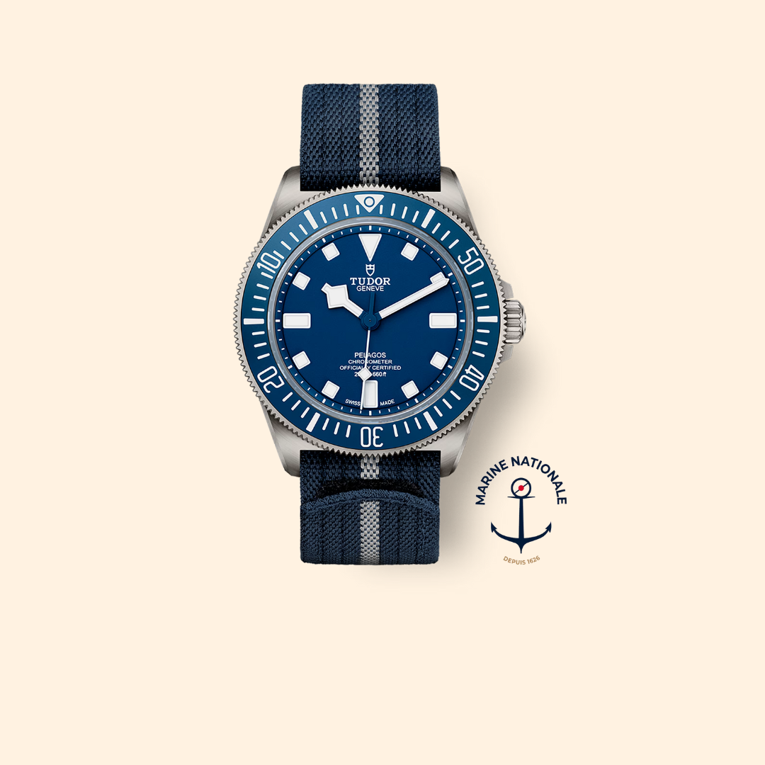 Tudor Pelagos FXD M25707B/25-0001 42mm Titanium Case Navy Blue Fabric Strap
