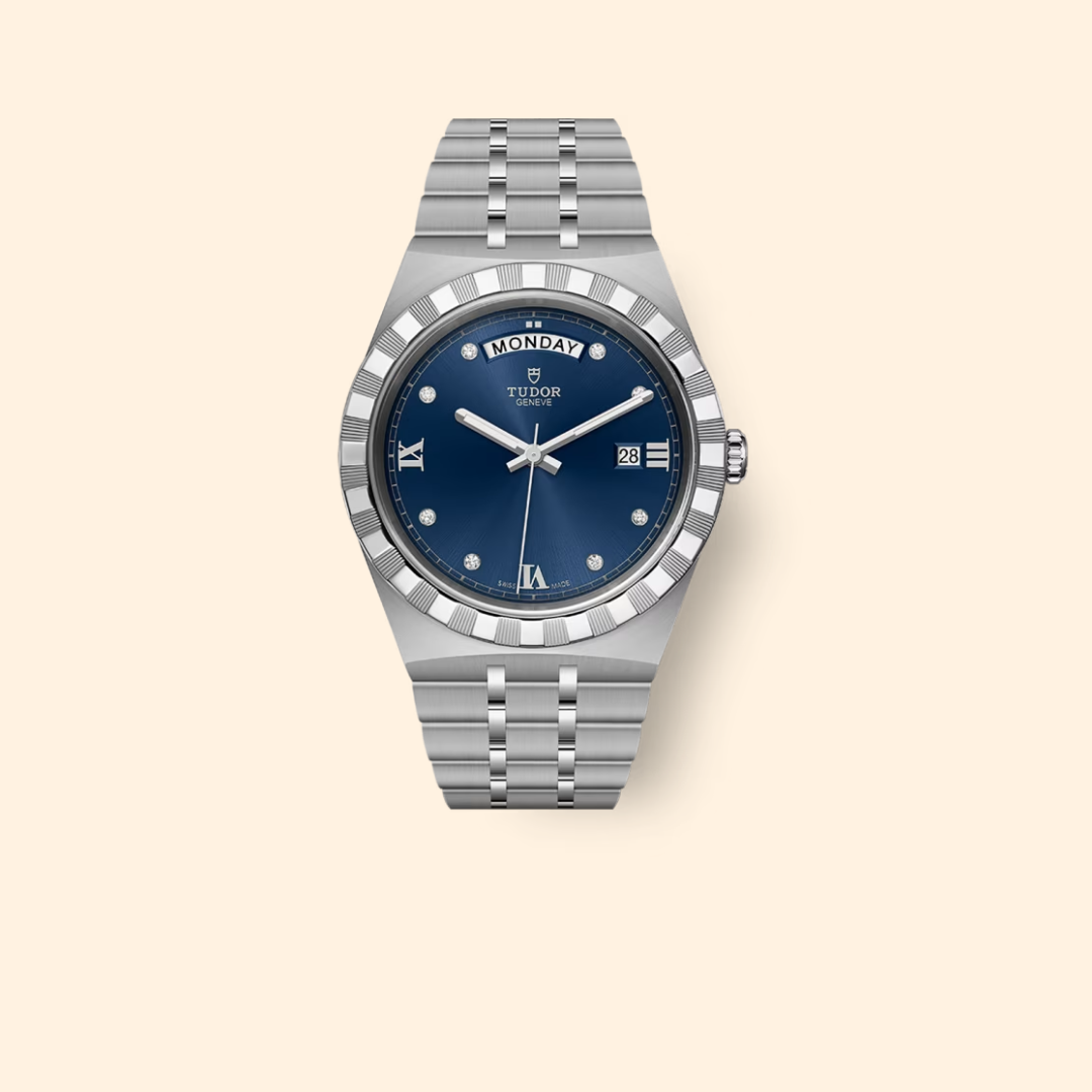 Tudor Royal M28600-0006 41mm Steel Diamond-Set Blue Dial
