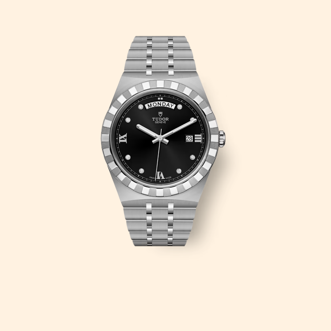 Tudor Royal M28600-0004 41mm Steel Black Diamond Dial