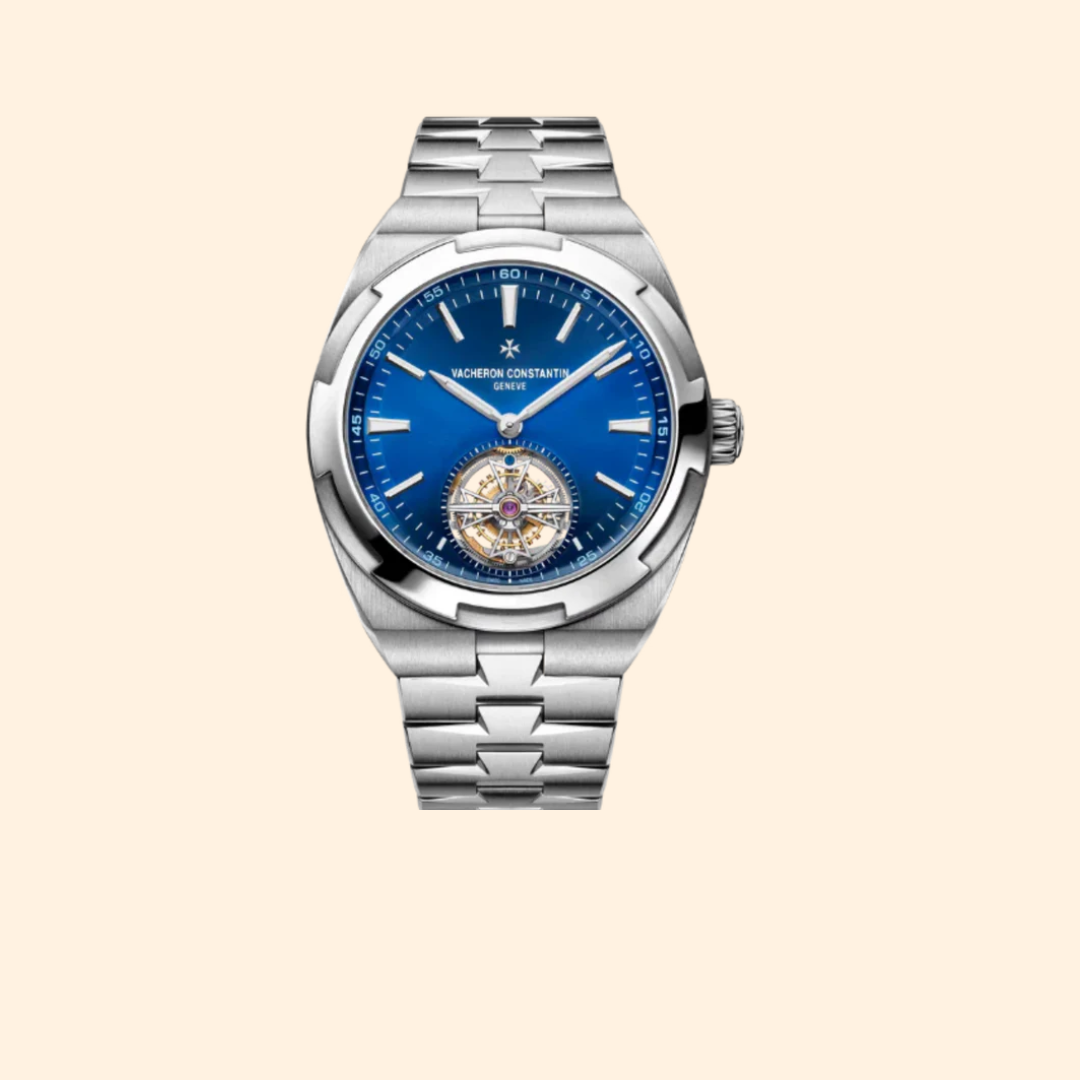Vacheron Constantin Overseas Tourbillon 42 mm Stainless Steel with Blue Brass Dial