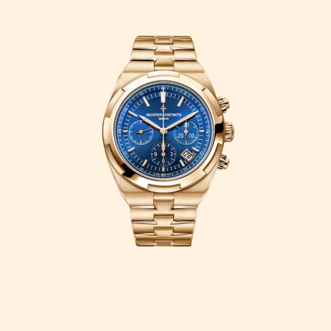 Vacheron Constantin Overseas Chronograph 42 mm Pink Gold with Blue Brass Dial