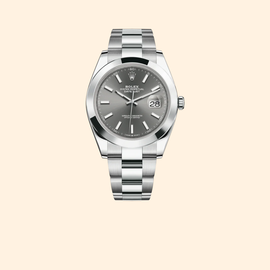 Rolex Datejust Ref. 126300 – Gray Dial on Oyster with Smooth Bezel