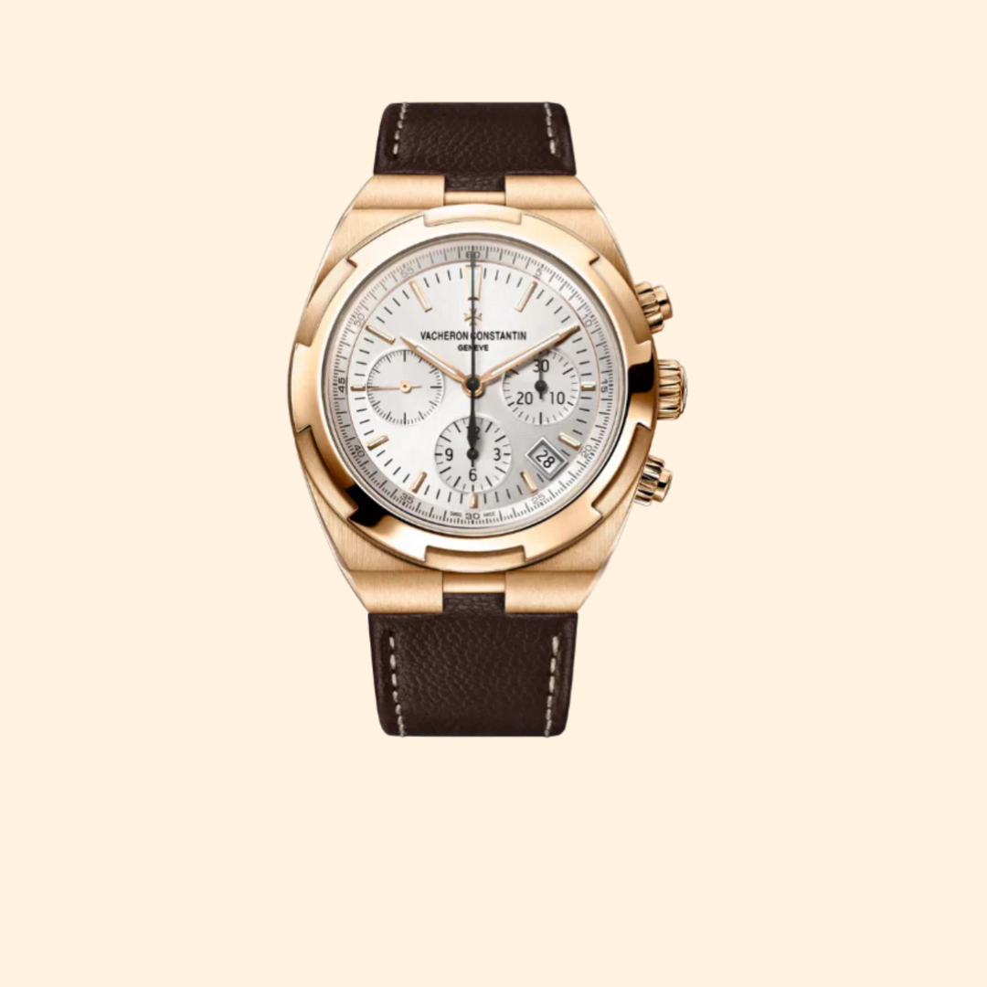 Vacheron Constantin Overseas Chronograph 42 mm 18K Pink Gold with White Brass Dial