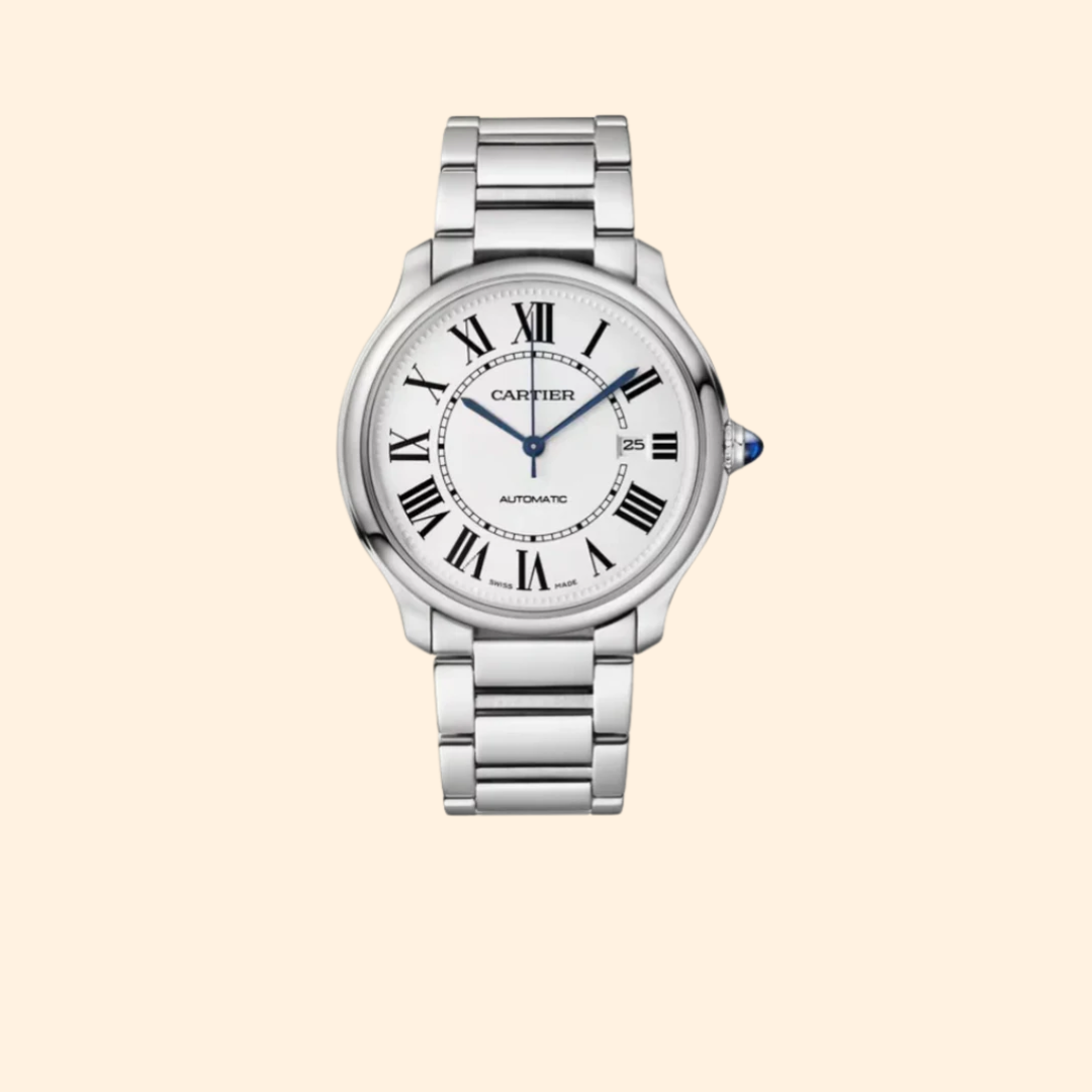 Cartier Ronde Must de Cartier Ref. WSRN0034 – 40mm Stainless Steel with Sandblasted Silver Dial on Steel Bracelet