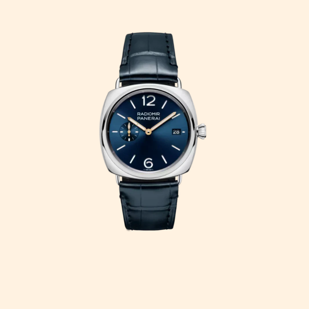 Panerai Radiomir Quaranta PAM01293 – 40mm Stainless Steel with Blue Dial on Blue Alligator Strap