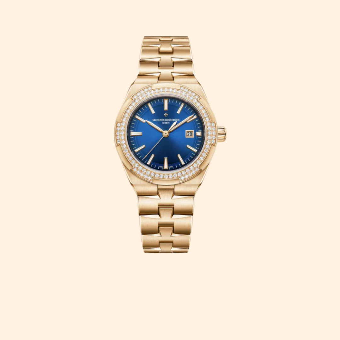 Vacheron Constantin Overseas Self-Winding 35mm 18k Pink Gold with Blue Brass Dial