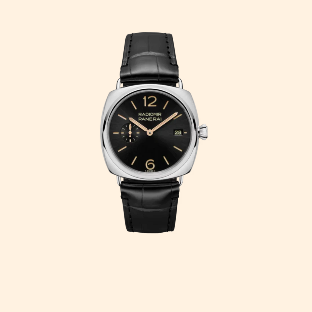 Panerai Radiomir Quaranta PAM01293 – 40mm Stainless Steel with Black Dial on Black Alligator Strap