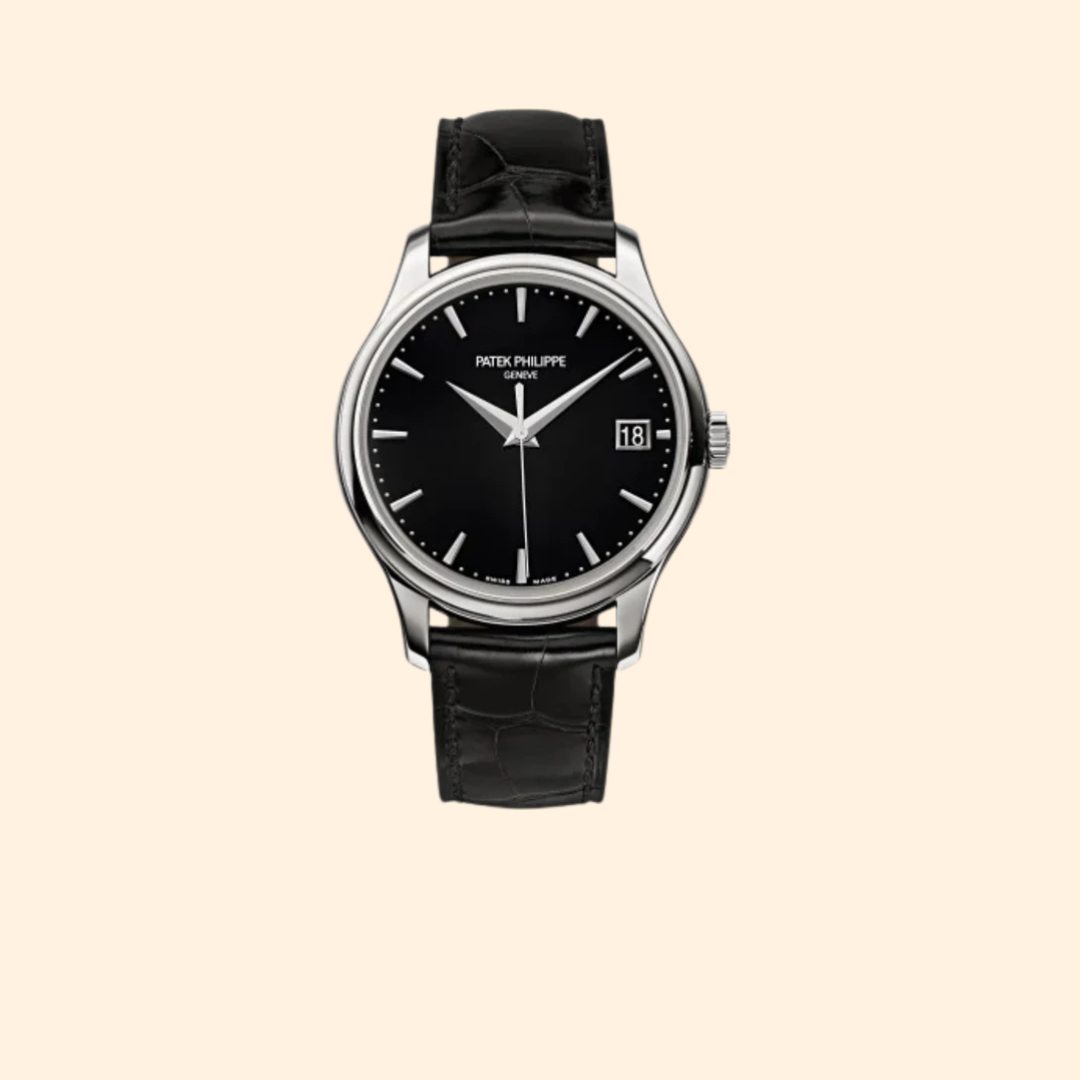 Patek Philippe Calatrava Ref. 5227G – 39mm White Gold with Slate Black Lacquered Dial on Shiny Black Alligator Strap