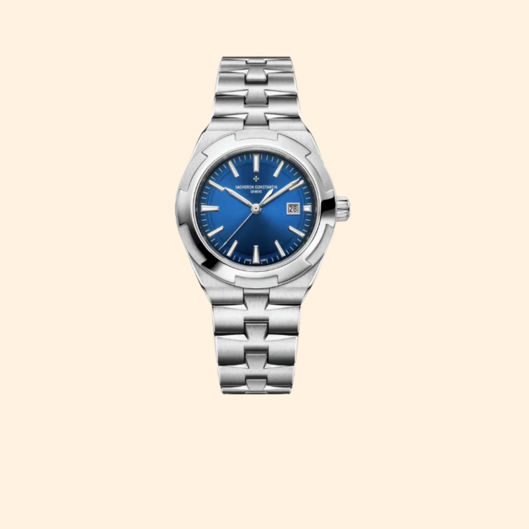 Vacheron Constantin Overseas Self-Winding 34 mm Stainless Steel with Blue Brass Dial