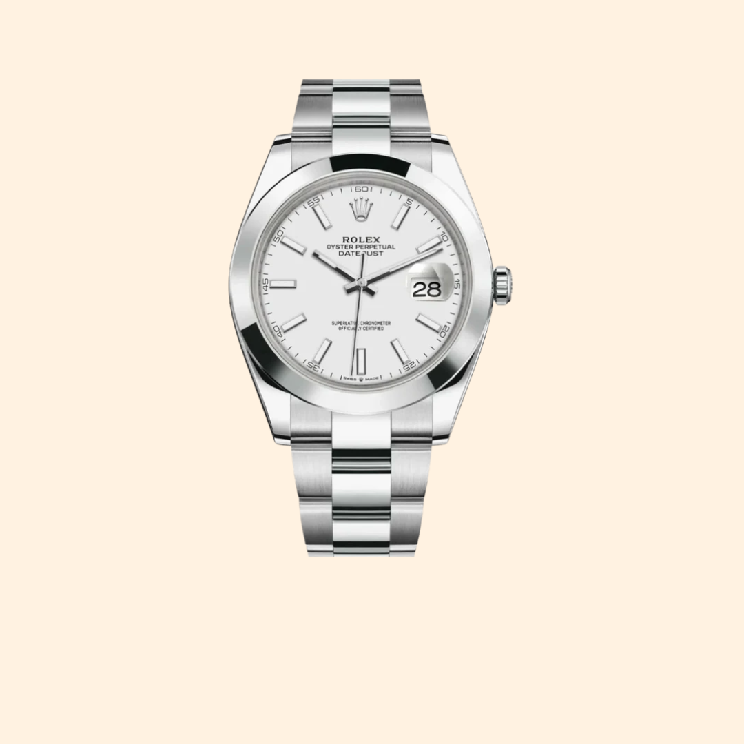 Rolex Datejust Ref. 126300 – White Dial on Oyster with Smooth Bezel