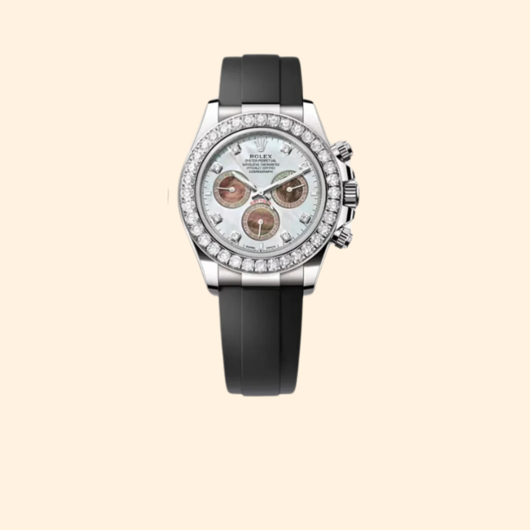 Rolex Daytona Ref. 126589RBR 40 mm 18k White Gold with White Mother-of-Pearl Dial