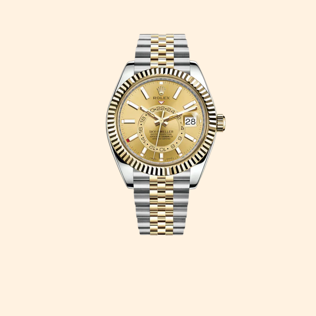 Rolex Sky-Dweller Ref. 326933 42 mm Oystersteel and Yellow Gold with Champagne Dial