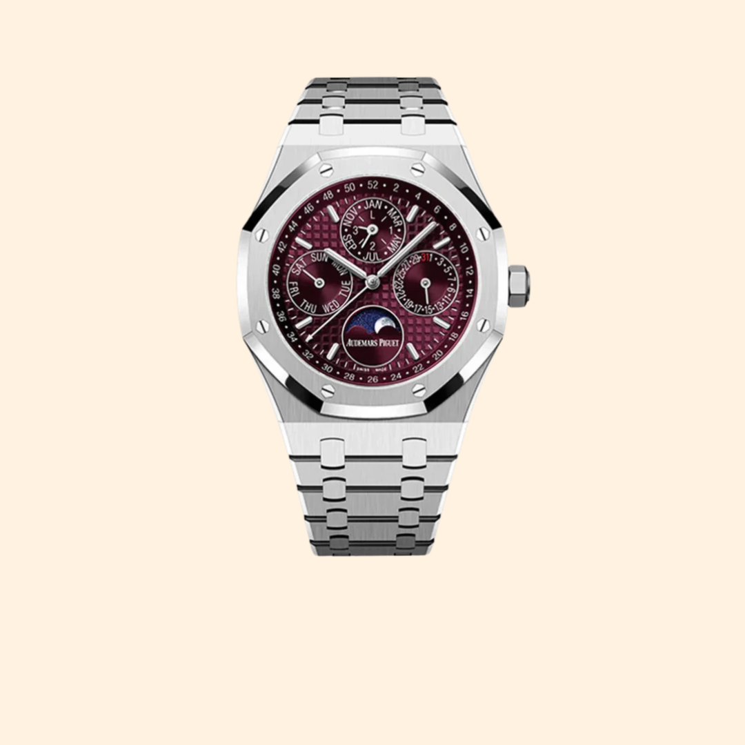 Audemars Piguet Royal Oak Ref. 26574BC.OO.1220BC.01 41 mm White Gold with Burgundy Dial