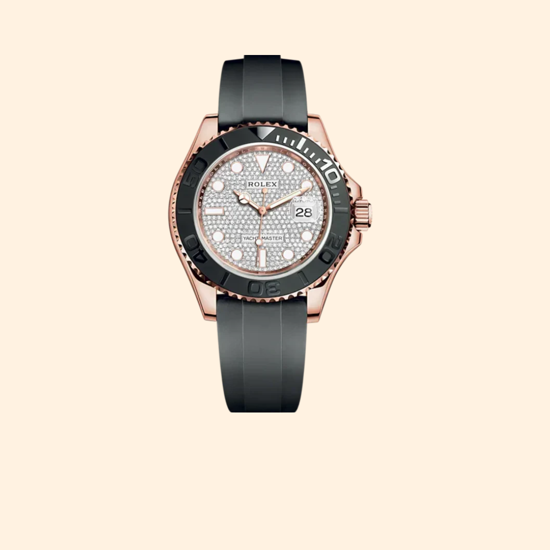 Rolex Yacht-Master Ref. 126655 40 mm Everose Gold with Diamond-Pavé Dial