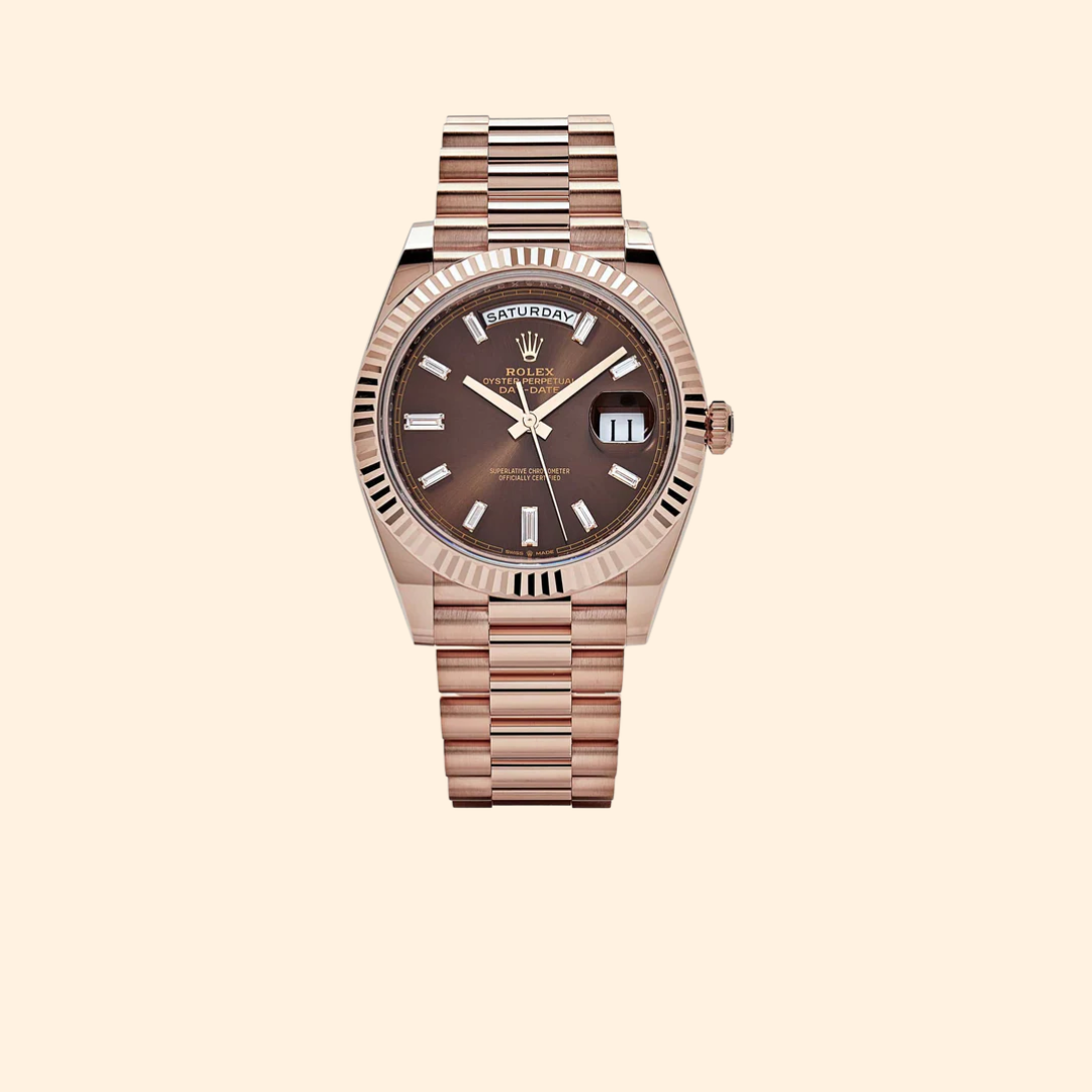 Rolex Day-Date Ref. 228235A 40 mm 18k Everose Gold with Chocolate Dial