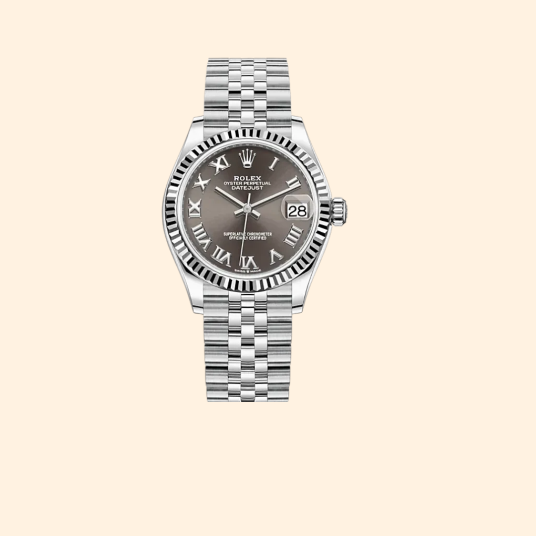 Rolex Datejust 31 Ref. 278274 31 mm Oystersteel and White Gold with Dark Grey Dial